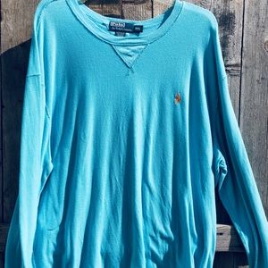 Polo long sleeve Turquoise